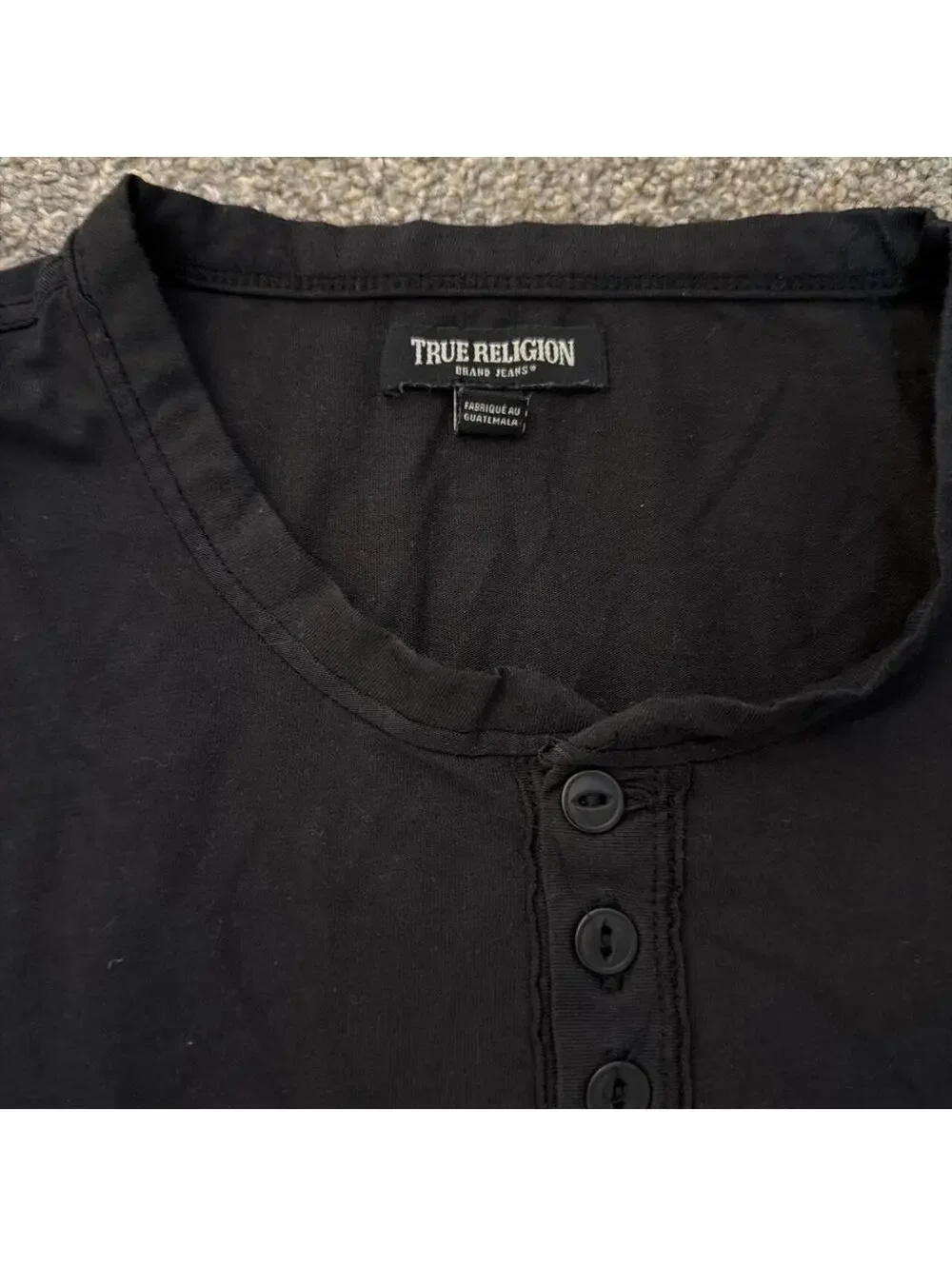 True Religion Men's Black Tshirt